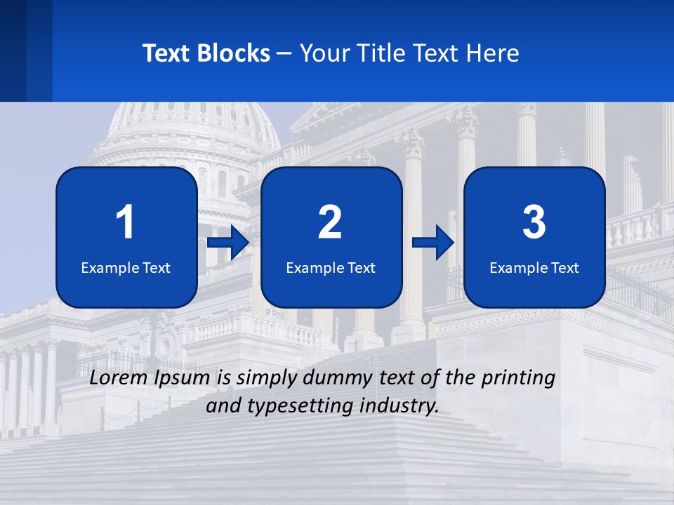 A Picture Of The Capitol Building In Washington D C PowerPoint Template
