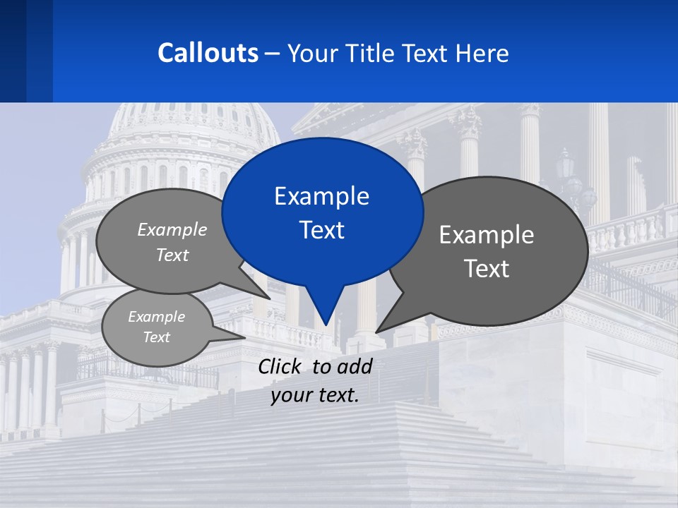 A Picture Of The Capitol Building In Washington D C PowerPoint Template