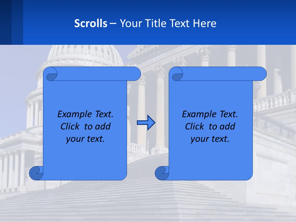 A Picture Of The Capitol Building In Washington D C PowerPoint Template