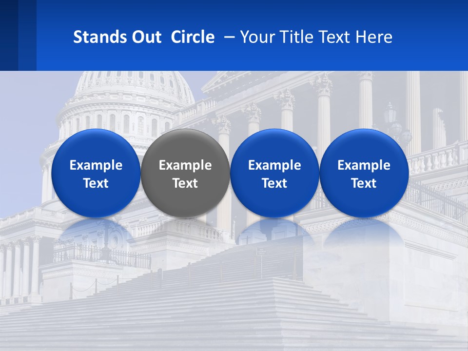 A Picture Of The Capitol Building In Washington D C PowerPoint Template