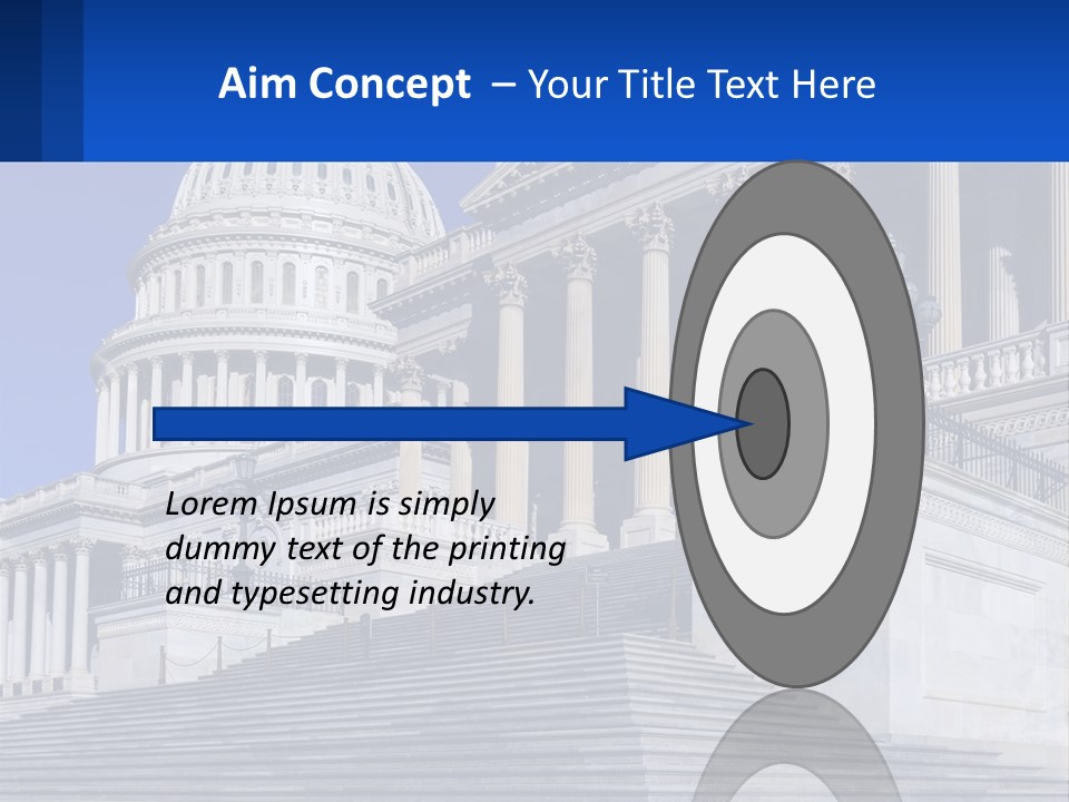 A Picture Of The Capitol Building In Washington D C PowerPoint Template