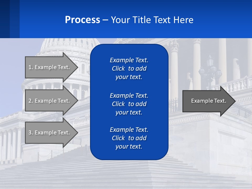 A Picture Of The Capitol Building In Washington D C PowerPoint Template