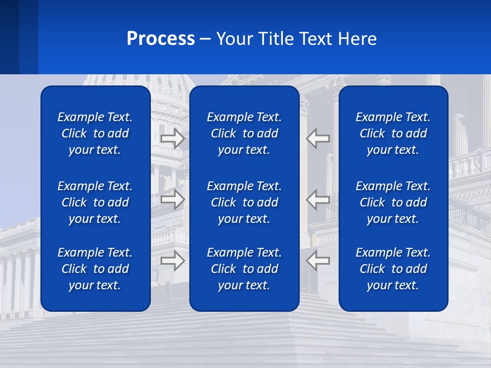 A Picture Of The Capitol Building In Washington D C PowerPoint Template