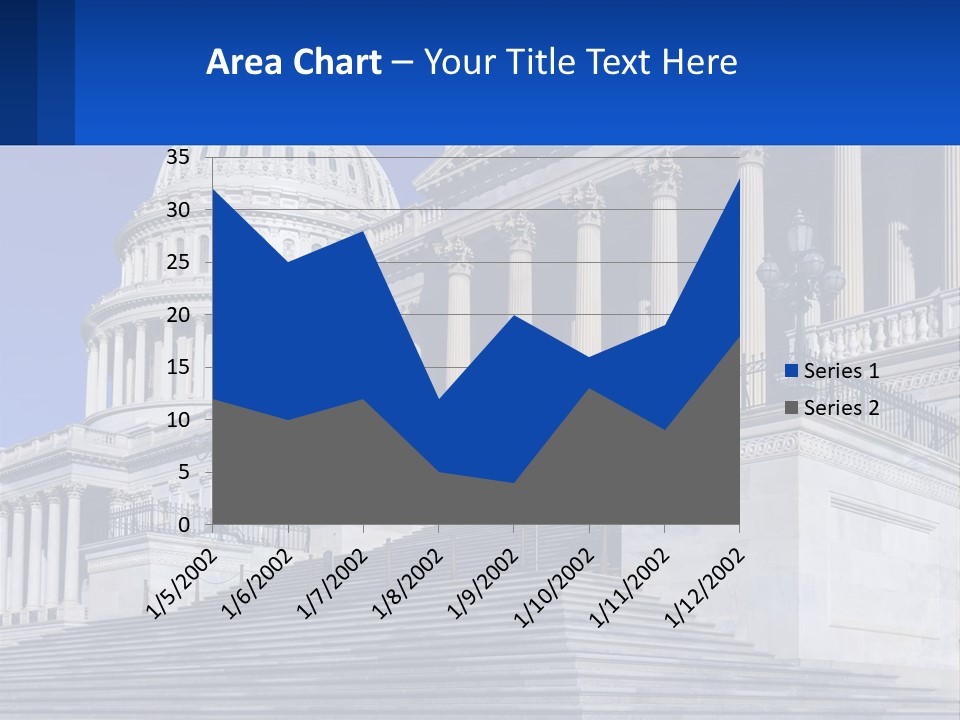 A Picture Of The Capitol Building In Washington D C PowerPoint Template