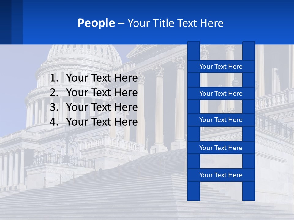 A Picture Of The Capitol Building In Washington D C PowerPoint Template