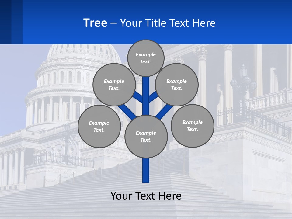 A Picture Of The Capitol Building In Washington D C PowerPoint Template