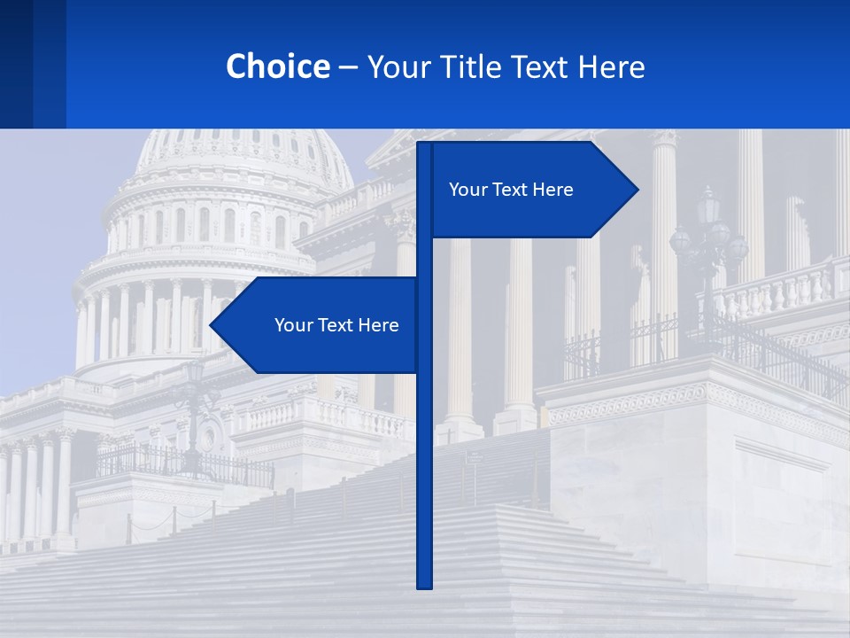 A Picture Of The Capitol Building In Washington D C PowerPoint Template
