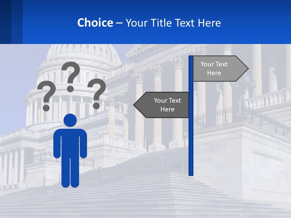 A Picture Of The Capitol Building In Washington D C PowerPoint Template