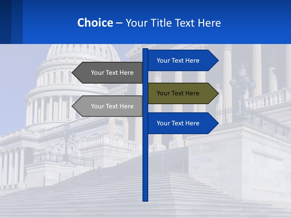 A Picture Of The Capitol Building In Washington D C PowerPoint Template