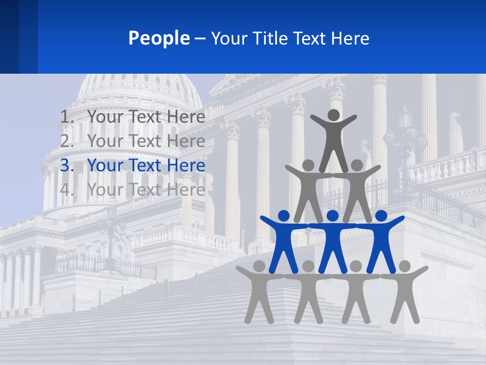 A Picture Of The Capitol Building In Washington D C PowerPoint Template