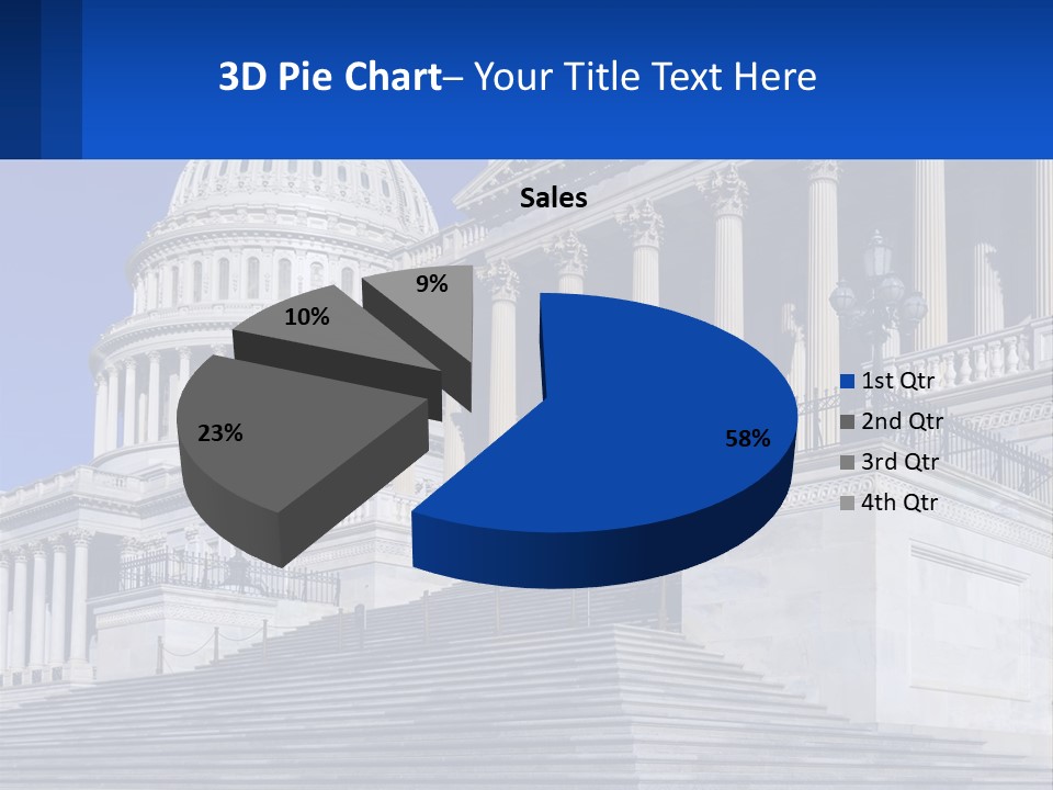 A Picture Of The Capitol Building In Washington D C PowerPoint Template