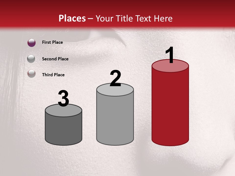 A Woman With Red Lipstick And A Red Background PowerPoint Template