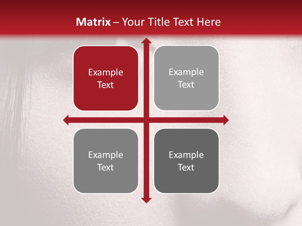 A Woman With Red Lipstick And A Red Background PowerPoint Template