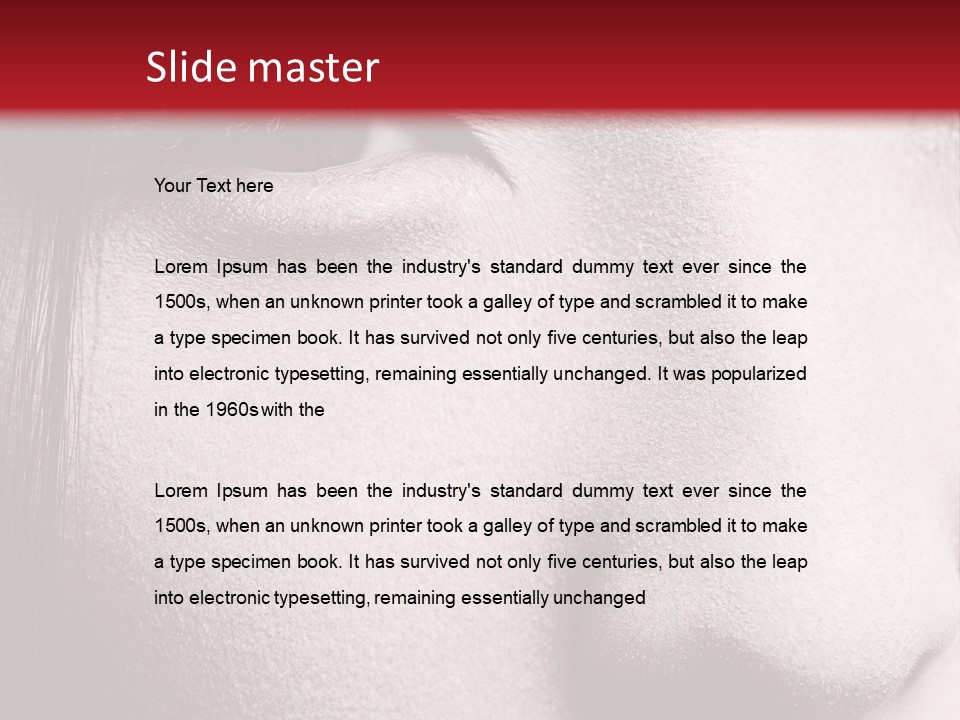 A Woman With Red Lipstick And A Red Background PowerPoint Template