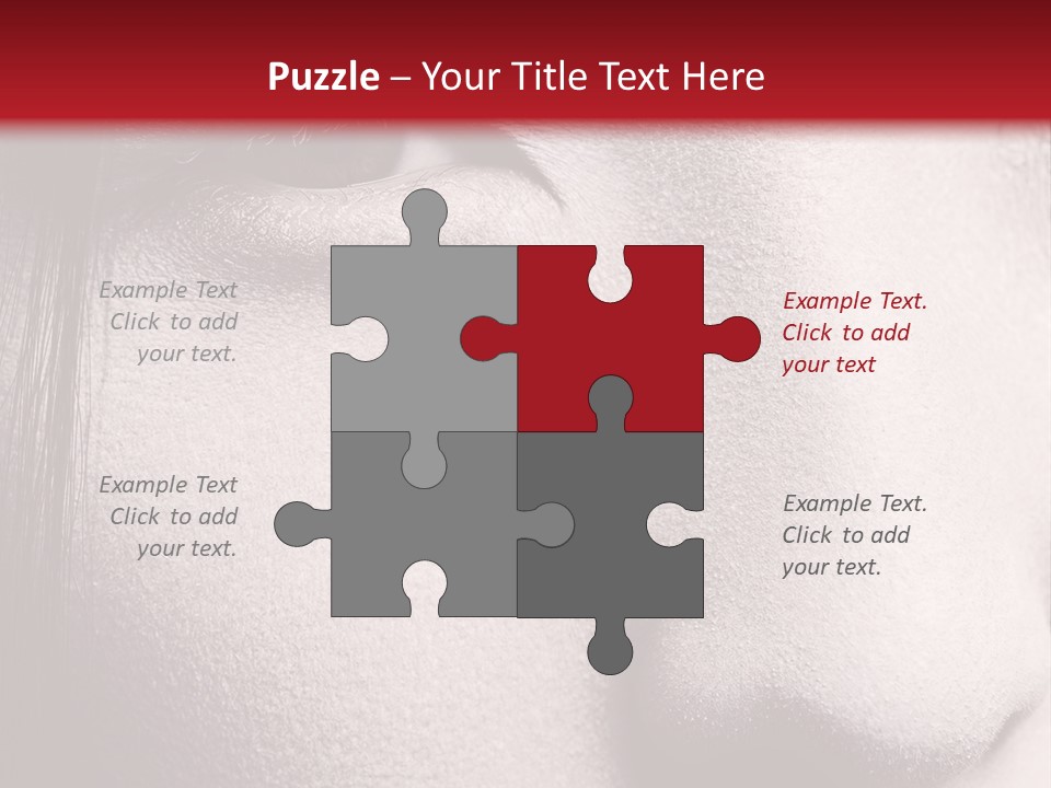 A Woman With Red Lipstick And A Red Background PowerPoint Template