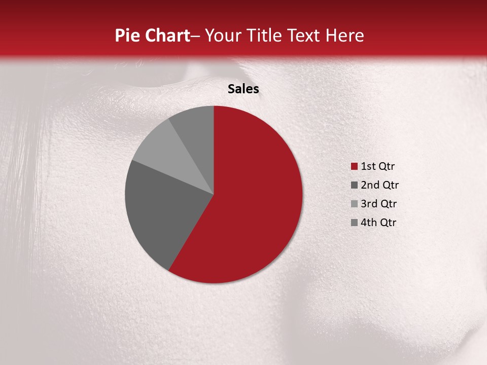 A Woman With Red Lipstick And A Red Background PowerPoint Template