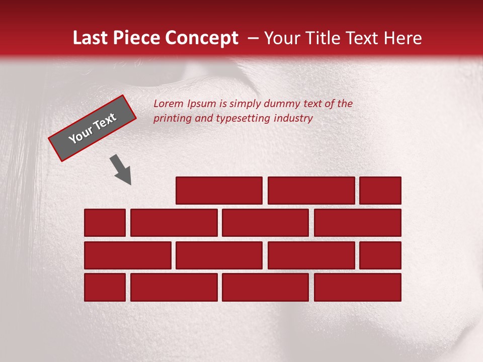 A Woman With Red Lipstick And A Red Background PowerPoint Template