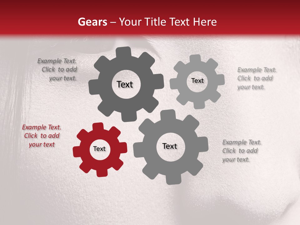 A Woman With Red Lipstick And A Red Background PowerPoint Template