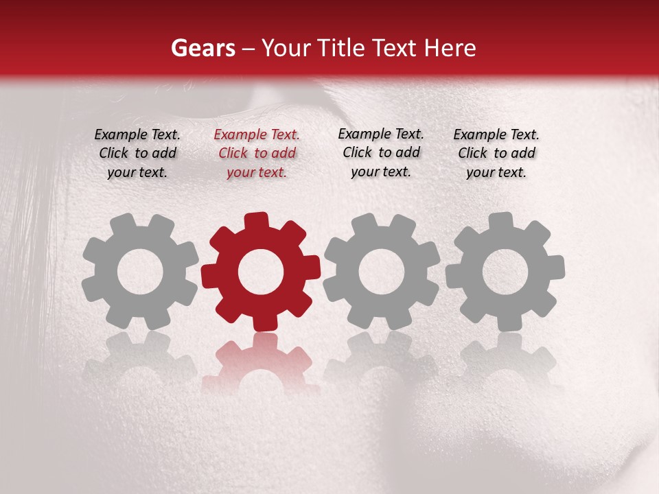 A Woman With Red Lipstick And A Red Background PowerPoint Template