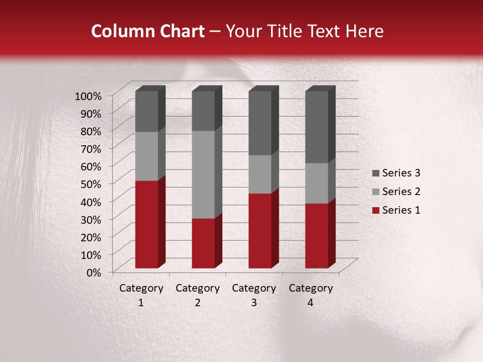 A Woman With Red Lipstick And A Red Background PowerPoint Template