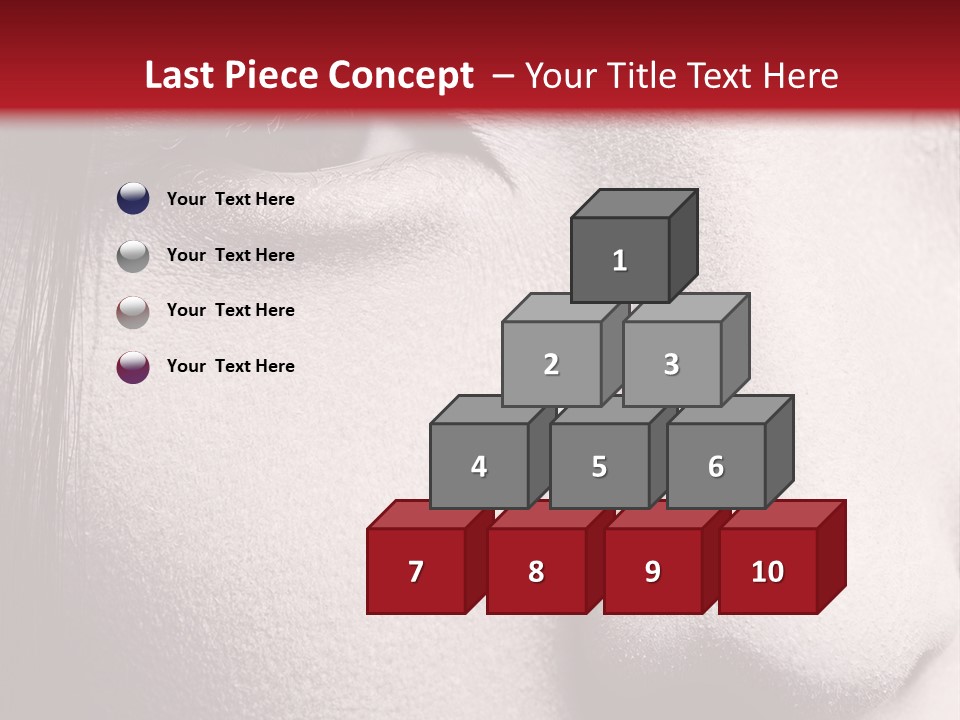 A Woman With Red Lipstick And A Red Background PowerPoint Template