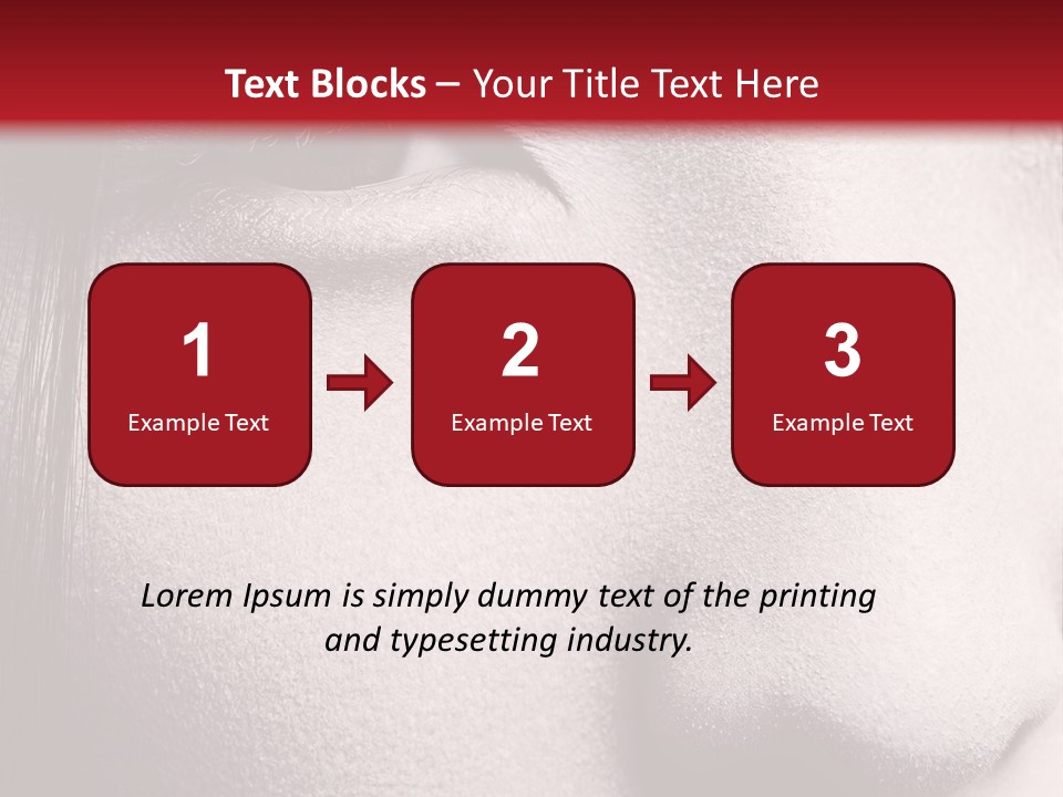 A Woman With Red Lipstick And A Red Background PowerPoint Template