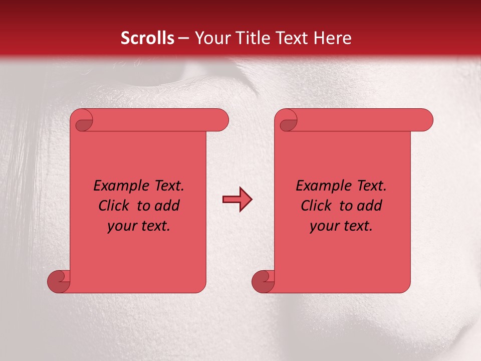 A Woman With Red Lipstick And A Red Background PowerPoint Template