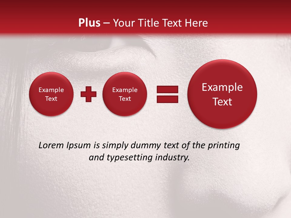 A Woman With Red Lipstick And A Red Background PowerPoint Template