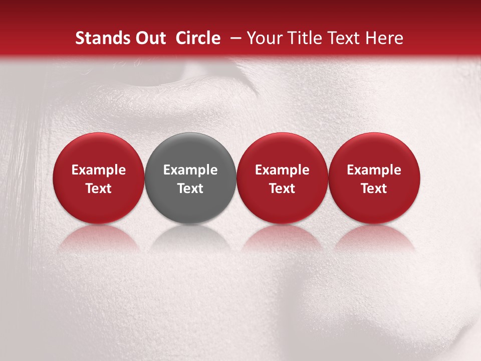 A Woman With Red Lipstick And A Red Background PowerPoint Template