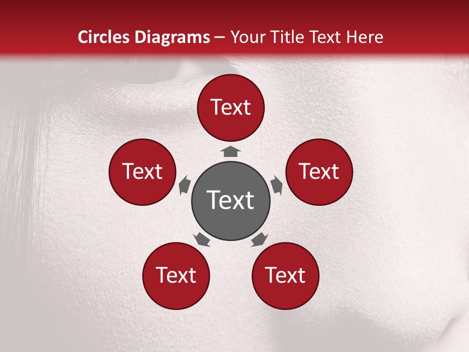 A Woman With Red Lipstick And A Red Background PowerPoint Template