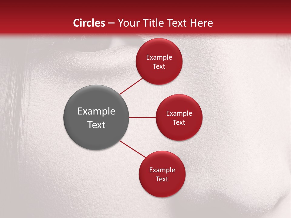 A Woman With Red Lipstick And A Red Background PowerPoint Template