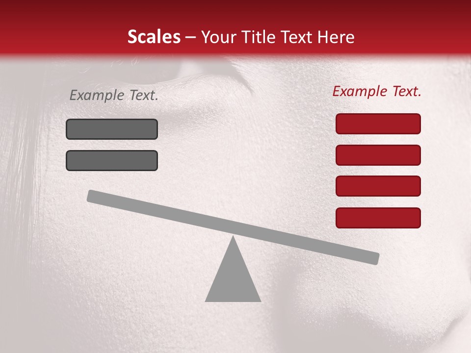 A Woman With Red Lipstick And A Red Background PowerPoint Template