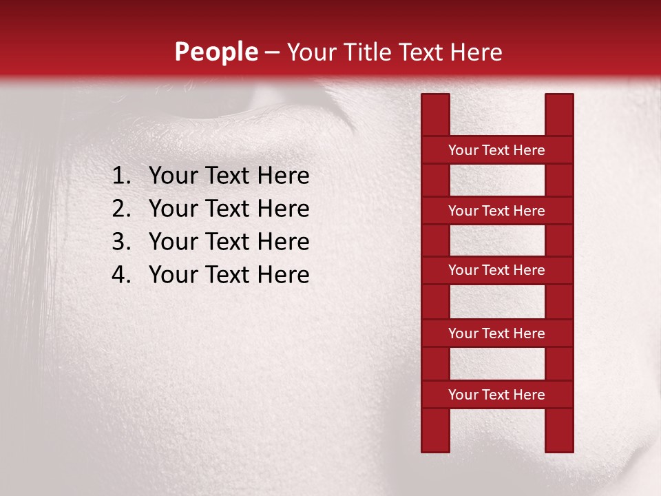 A Woman With Red Lipstick And A Red Background PowerPoint Template