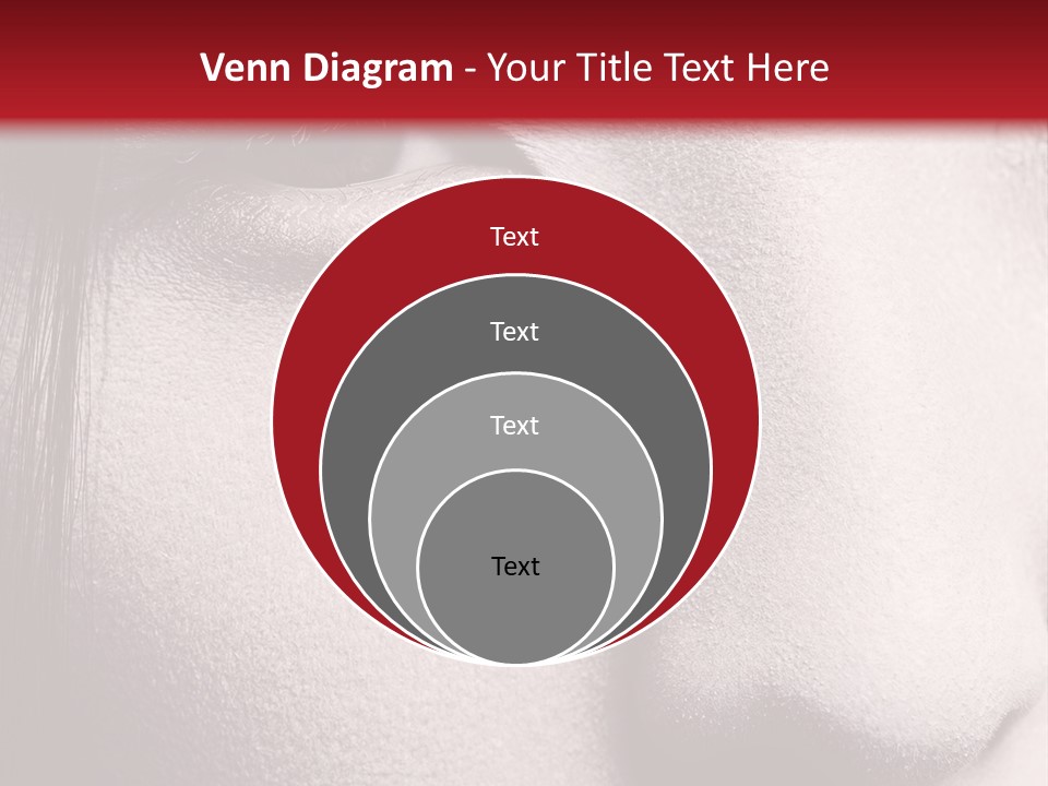 A Woman With Red Lipstick And A Red Background PowerPoint Template