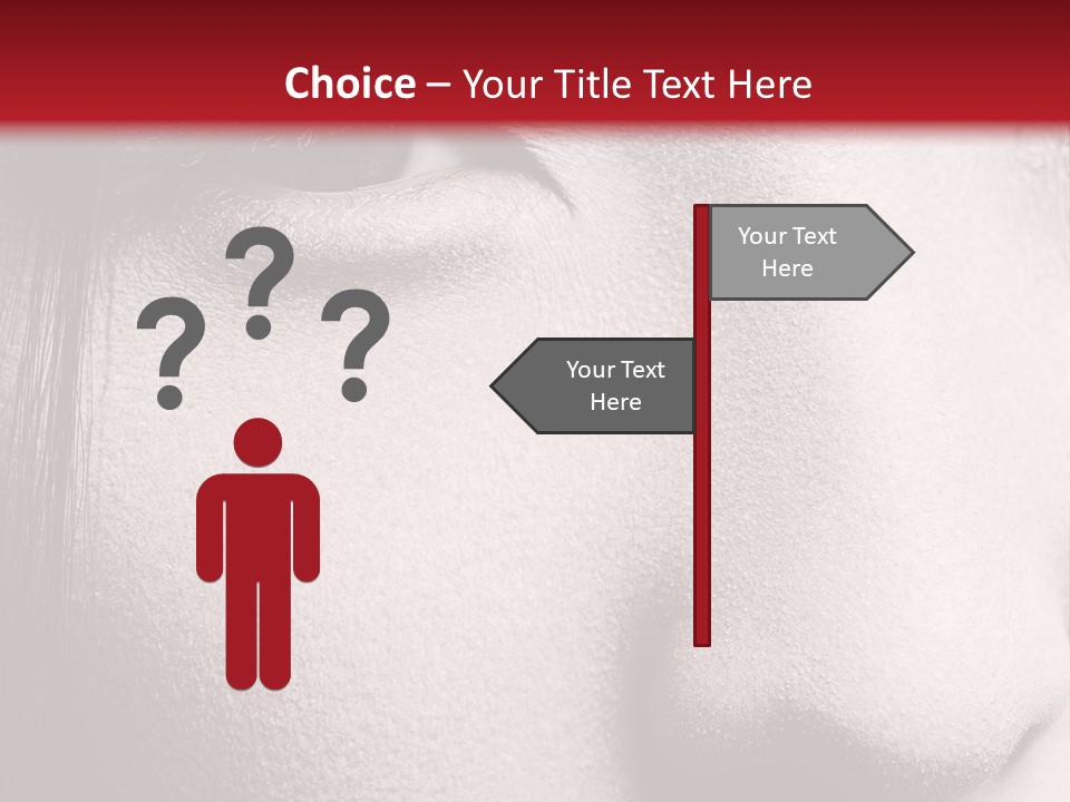 A Woman With Red Lipstick And A Red Background PowerPoint Template