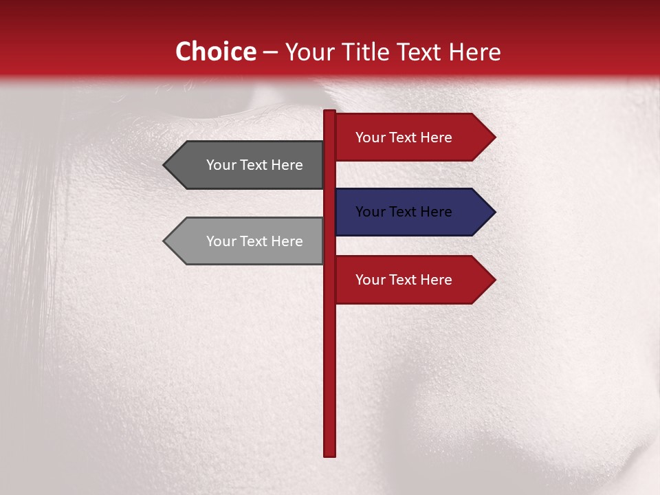 A Woman With Red Lipstick And A Red Background PowerPoint Template