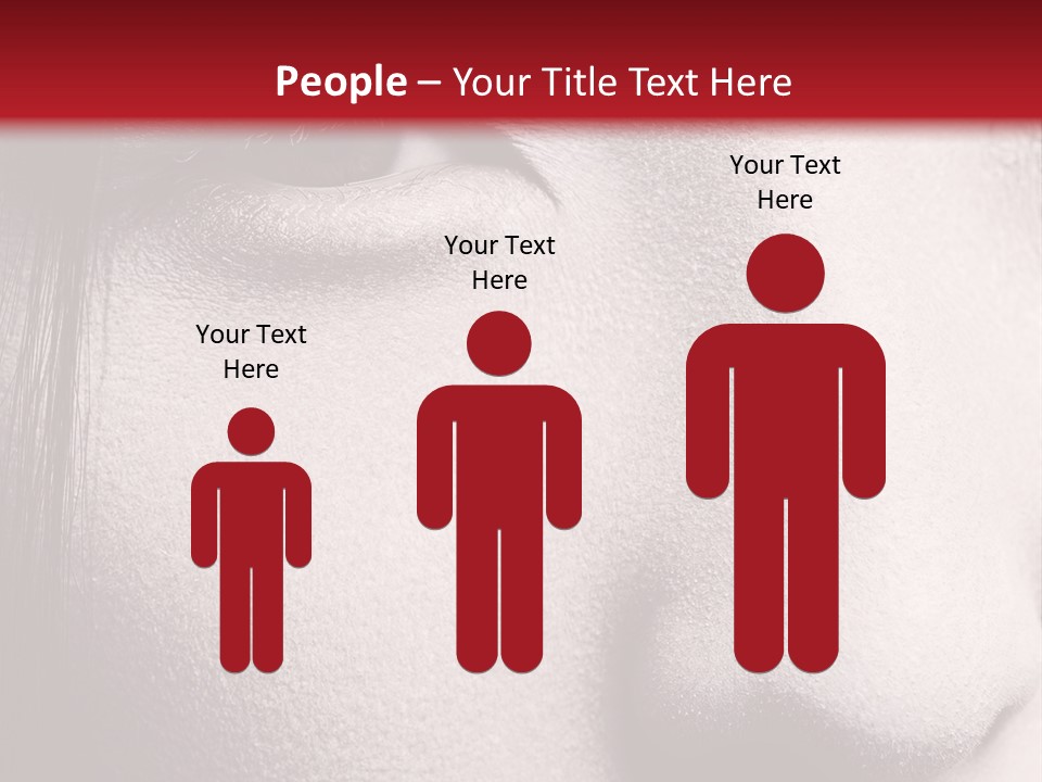 A Woman With Red Lipstick And A Red Background PowerPoint Template