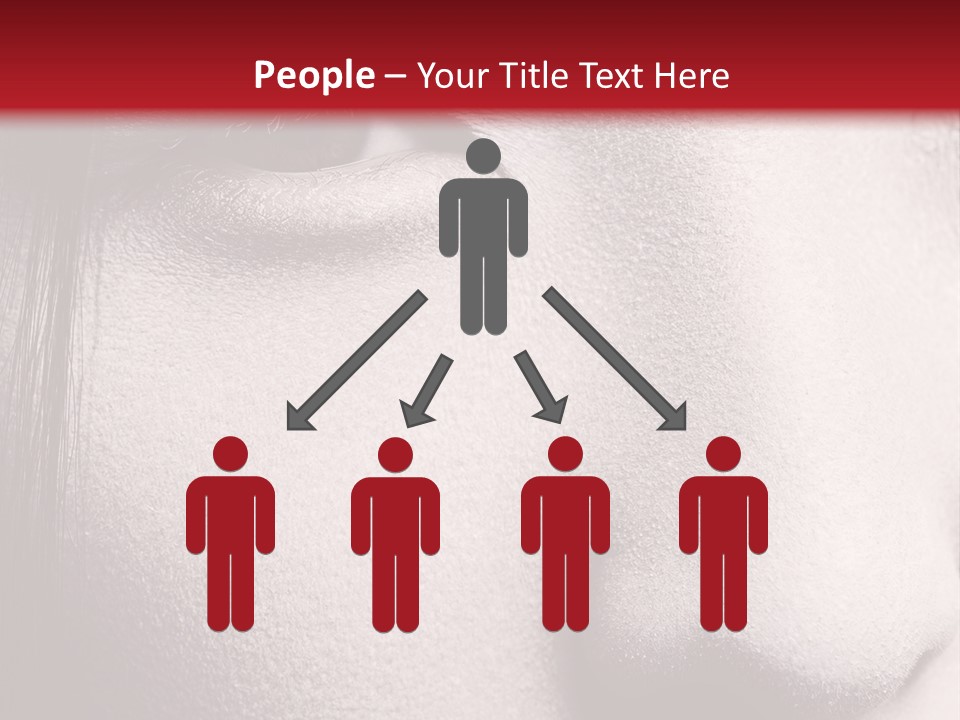 A Woman With Red Lipstick And A Red Background PowerPoint Template