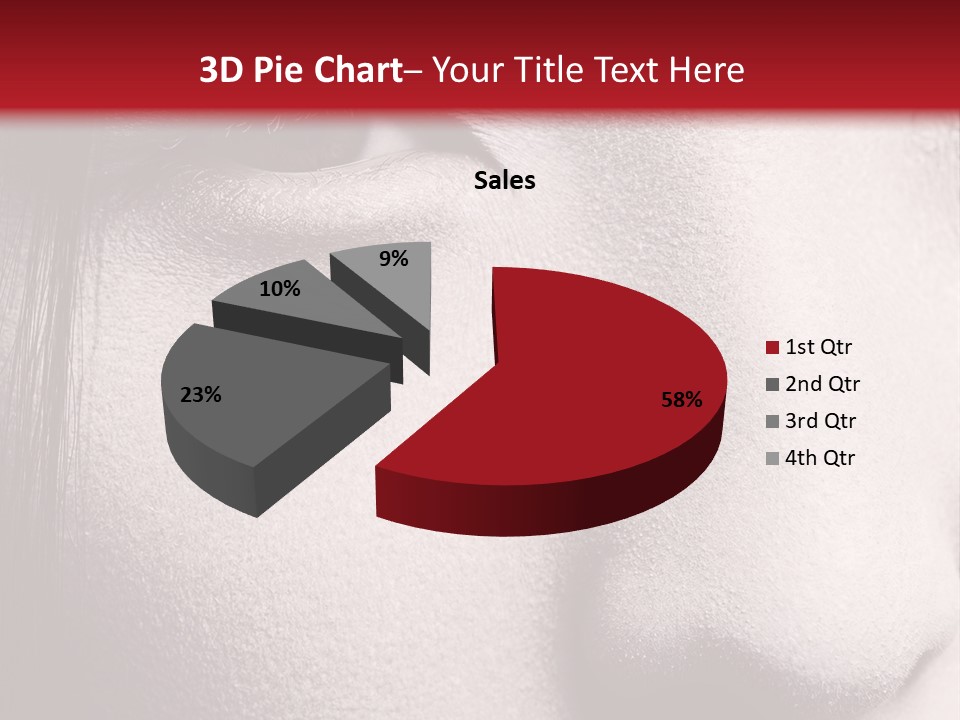 A Woman With Red Lipstick And A Red Background PowerPoint Template