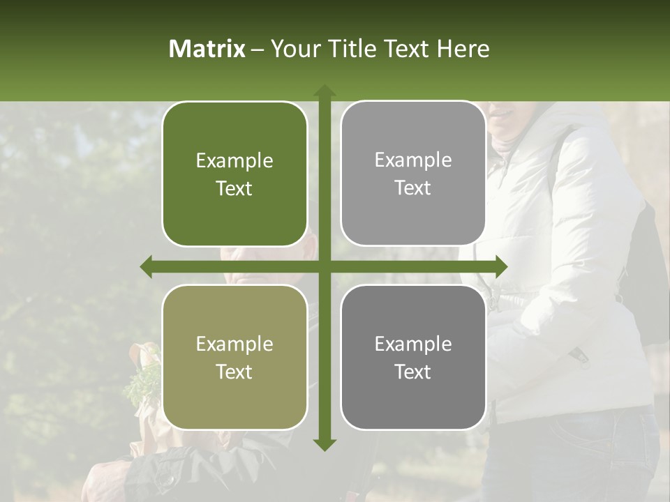 A Man Holding A Bag Of Vegetables Next To A Woman PowerPoint Template