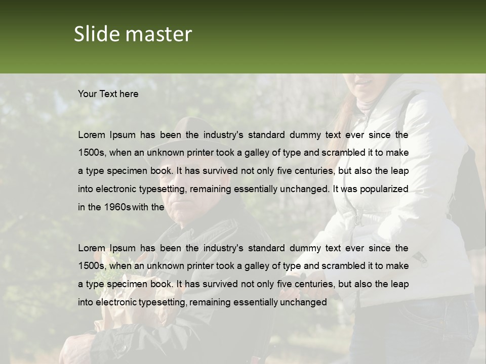 A Man Holding A Bag Of Vegetables Next To A Woman PowerPoint Template