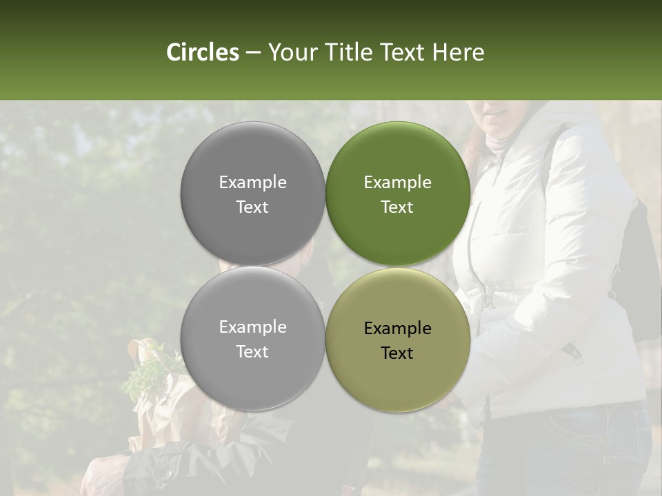 A Man Holding A Bag Of Vegetables Next To A Woman PowerPoint Template