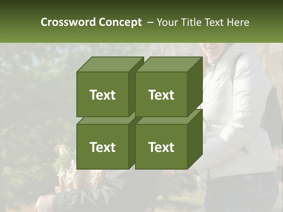 A Man Holding A Bag Of Vegetables Next To A Woman PowerPoint Template