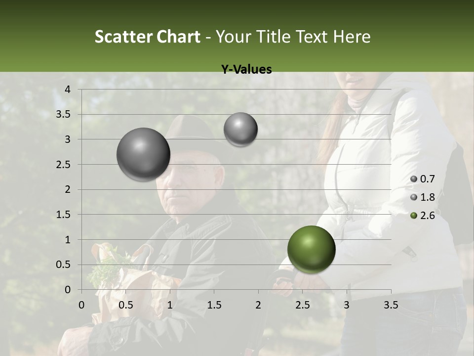 A Man Holding A Bag Of Vegetables Next To A Woman PowerPoint Template