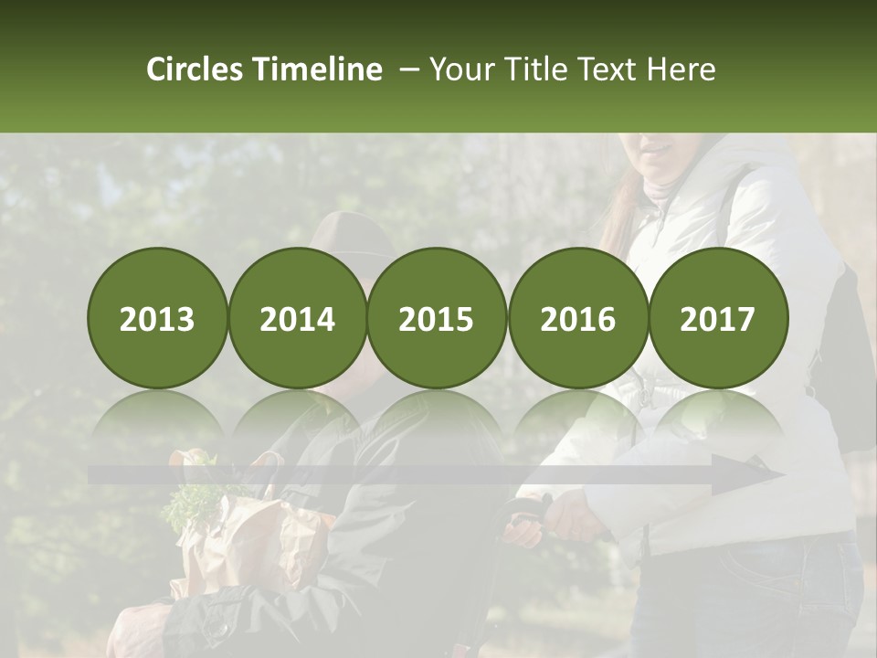 A Man Holding A Bag Of Vegetables Next To A Woman PowerPoint Template