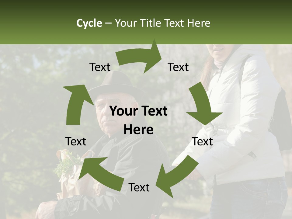 A Man Holding A Bag Of Vegetables Next To A Woman PowerPoint Template