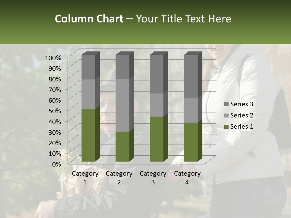 A Man Holding A Bag Of Vegetables Next To A Woman PowerPoint Template