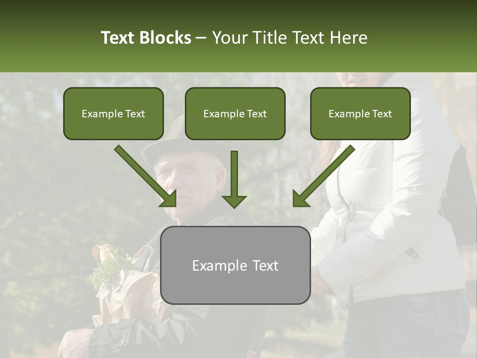 A Man Holding A Bag Of Vegetables Next To A Woman PowerPoint Template