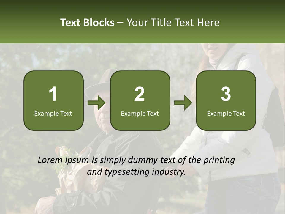 A Man Holding A Bag Of Vegetables Next To A Woman PowerPoint Template