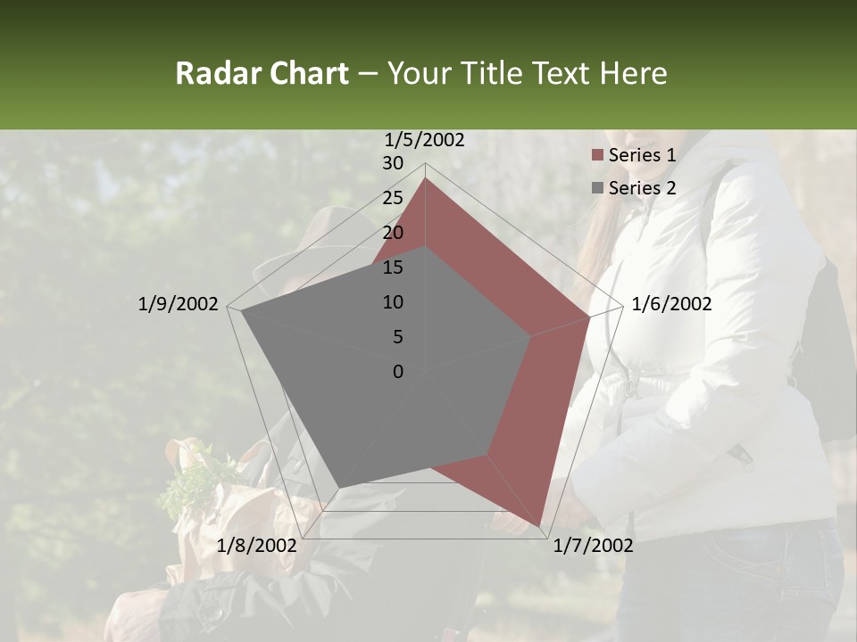 A Man Holding A Bag Of Vegetables Next To A Woman PowerPoint Template